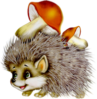 a cute autumn hedgehog